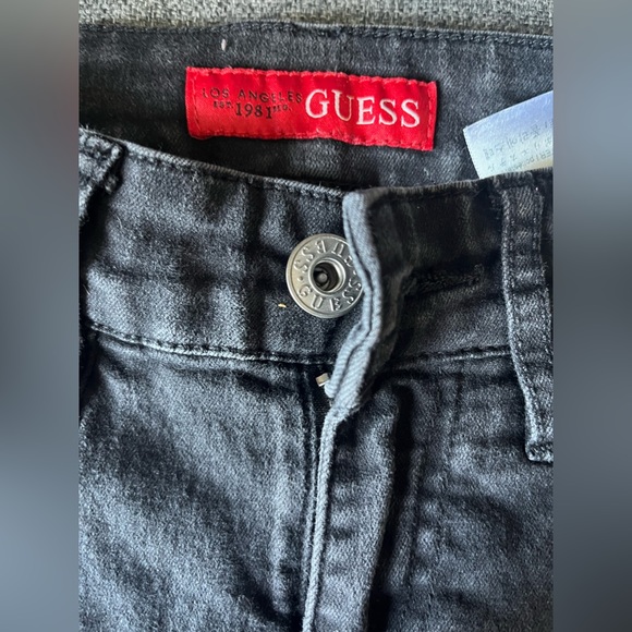 Guess Black high waist Ripped Skinny Jeans size 0 - Picture 3 of 6